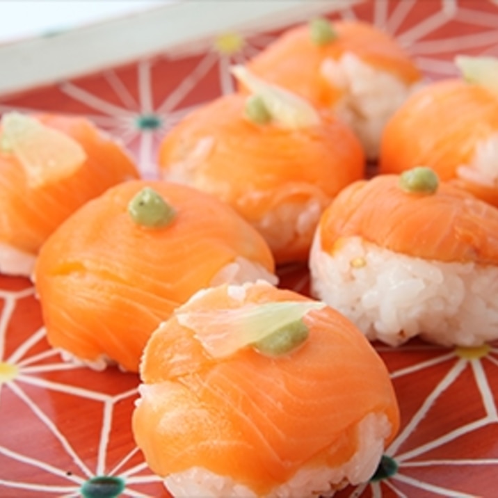 スモークサーモンの手まり寿司 レシピ 作り方 By Tsuzuru つづる 楽天レシピ